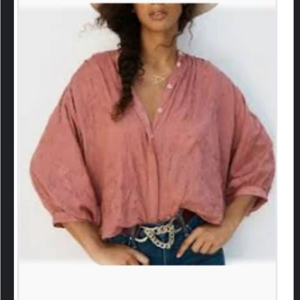 Anthropologie Pilcro The Tavi Embroidered Button Down Pink Rose